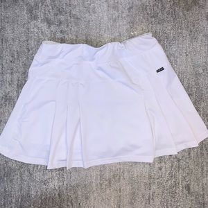 White tennis skirt